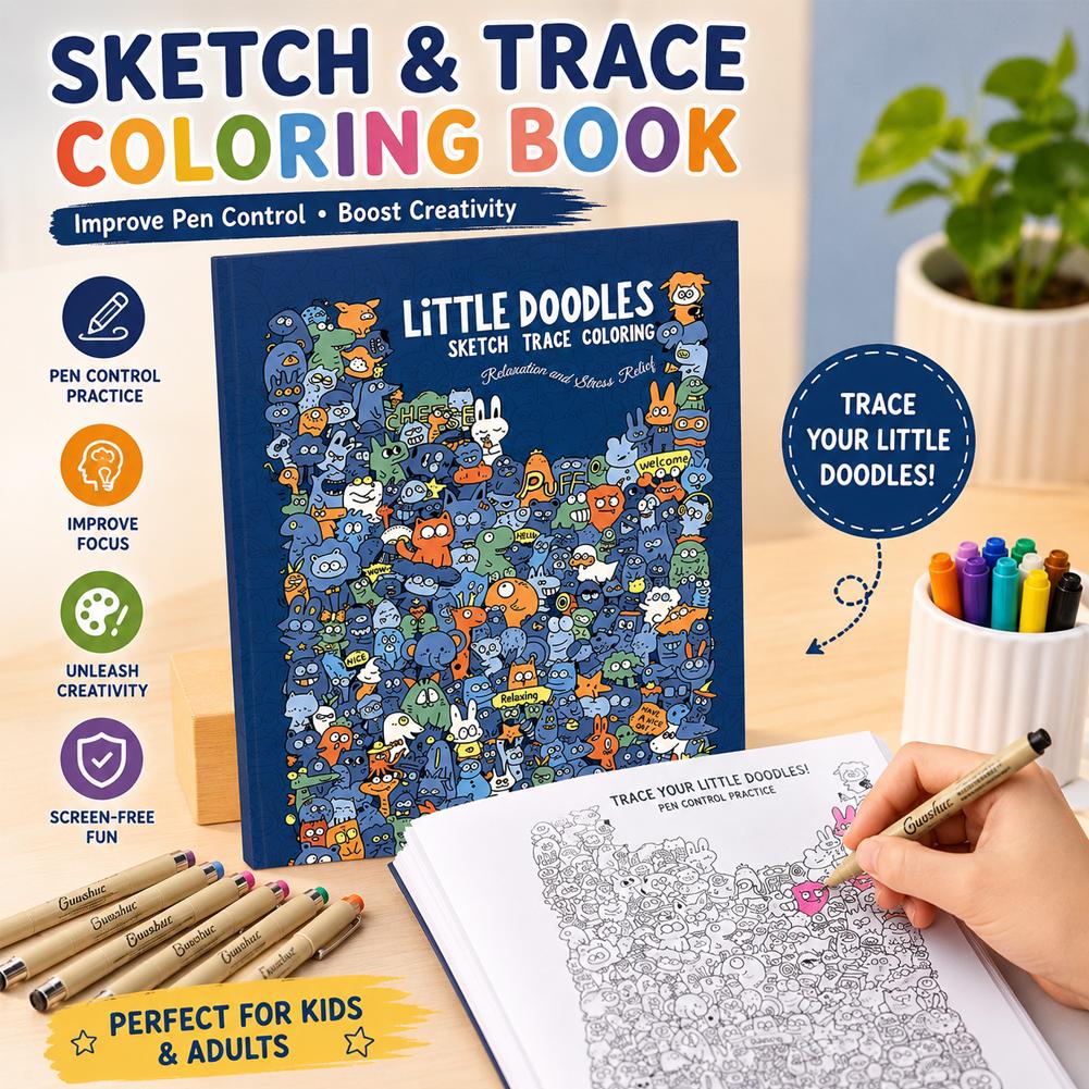 Adult Coloring Book Stress Relief - كتاب تلوين ورسم تخطيطي للأطفال والكبار،