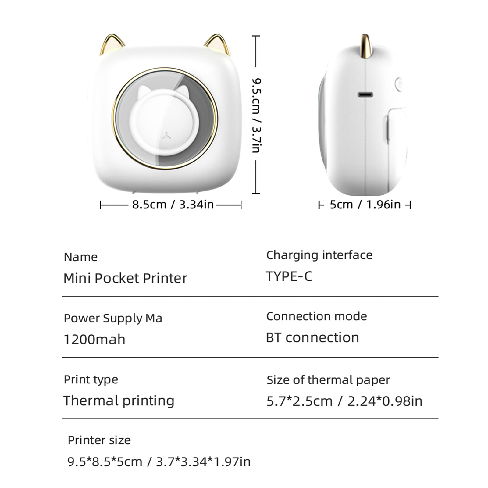 【جديد】C23 آلة طابعة حرارية محم - مراجعة Mini Pocket Thermal Printer Paper Roll وسعره