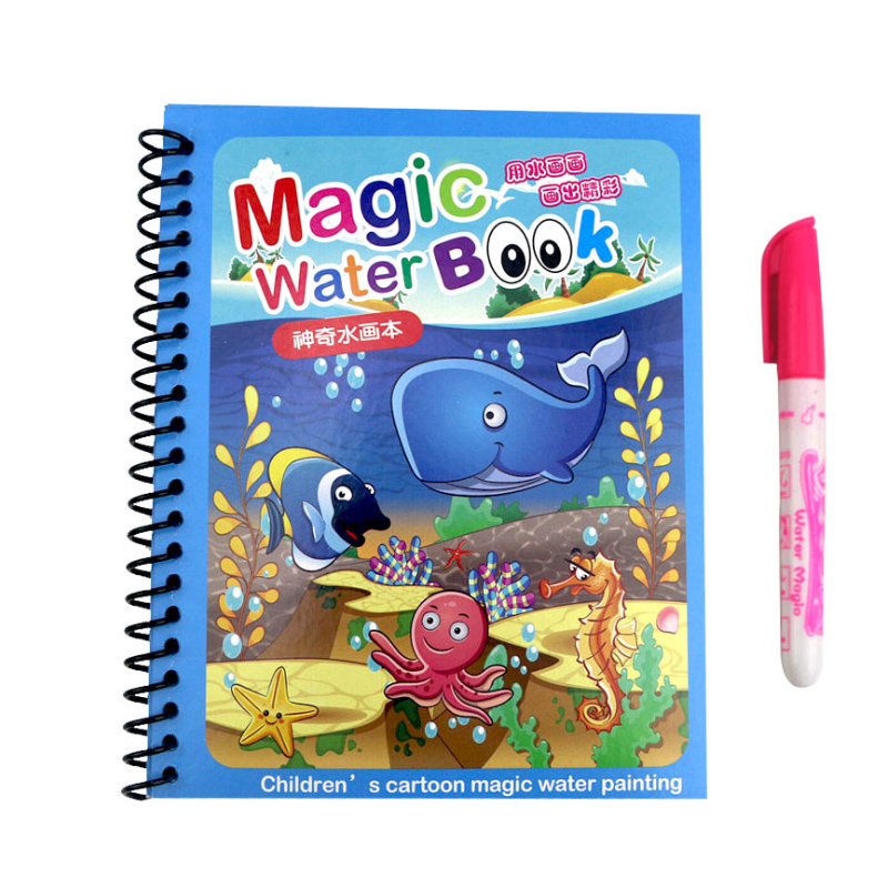 رائجة البيع قابلة لإعادة الاست - مراجعة Reusable Water Magic Coloring Book وسعره