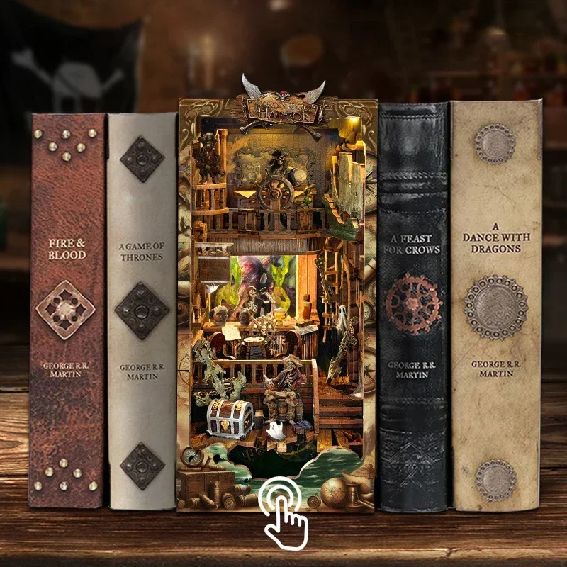 جديد: مجموعات مصغرة خشبية للتر - مراجعة Diy Wooden Book Nook Kit Shelf Insert وسعره