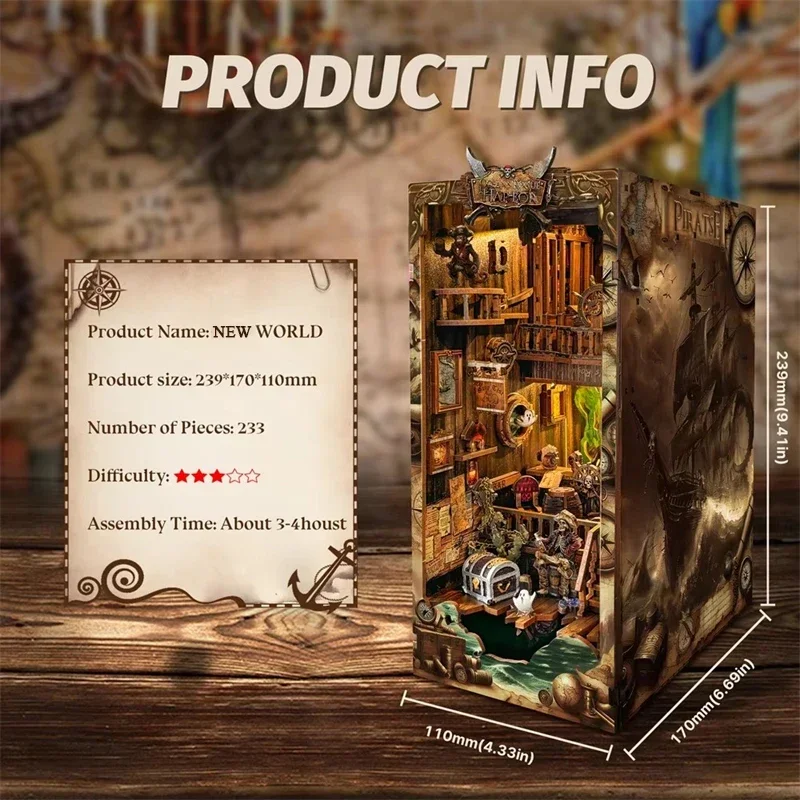 جديد: مجموعات مصغرة خشبية للتر - مراجعة Diy Wooden Book Nook Kit Shelf Insert وسعره