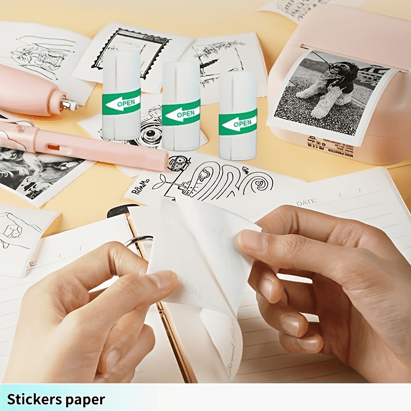 13 لفة ورق حراري صغير 57x25 مم - مراجعة Mini Pocket Thermal Printer Paper Roll وسعره