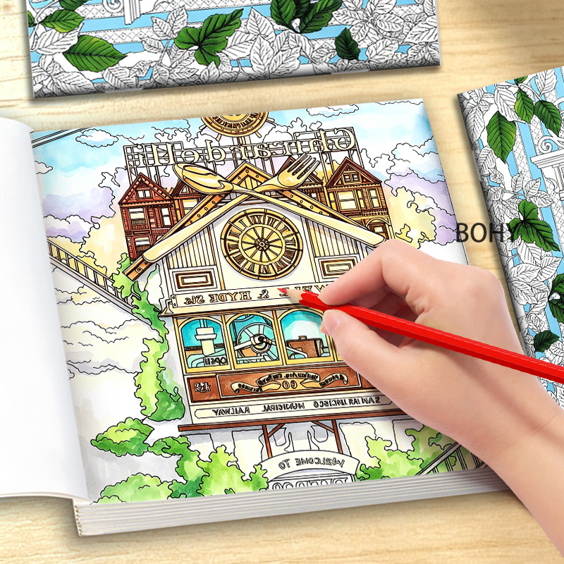 كتاب تلوين بثيمة السفر عبر الز - مراجعة Adult Coloring Book Stress Relief وسعره